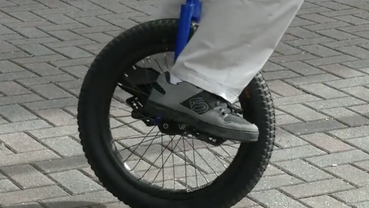 Anyone seen a guy riding around on one wheel?