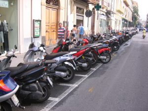 Parking your scooter near others is one great way to keep it safe. 