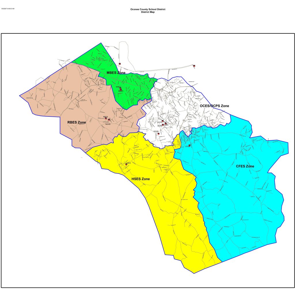 Current Oconee County Elementary Zone Map Grady Newsource