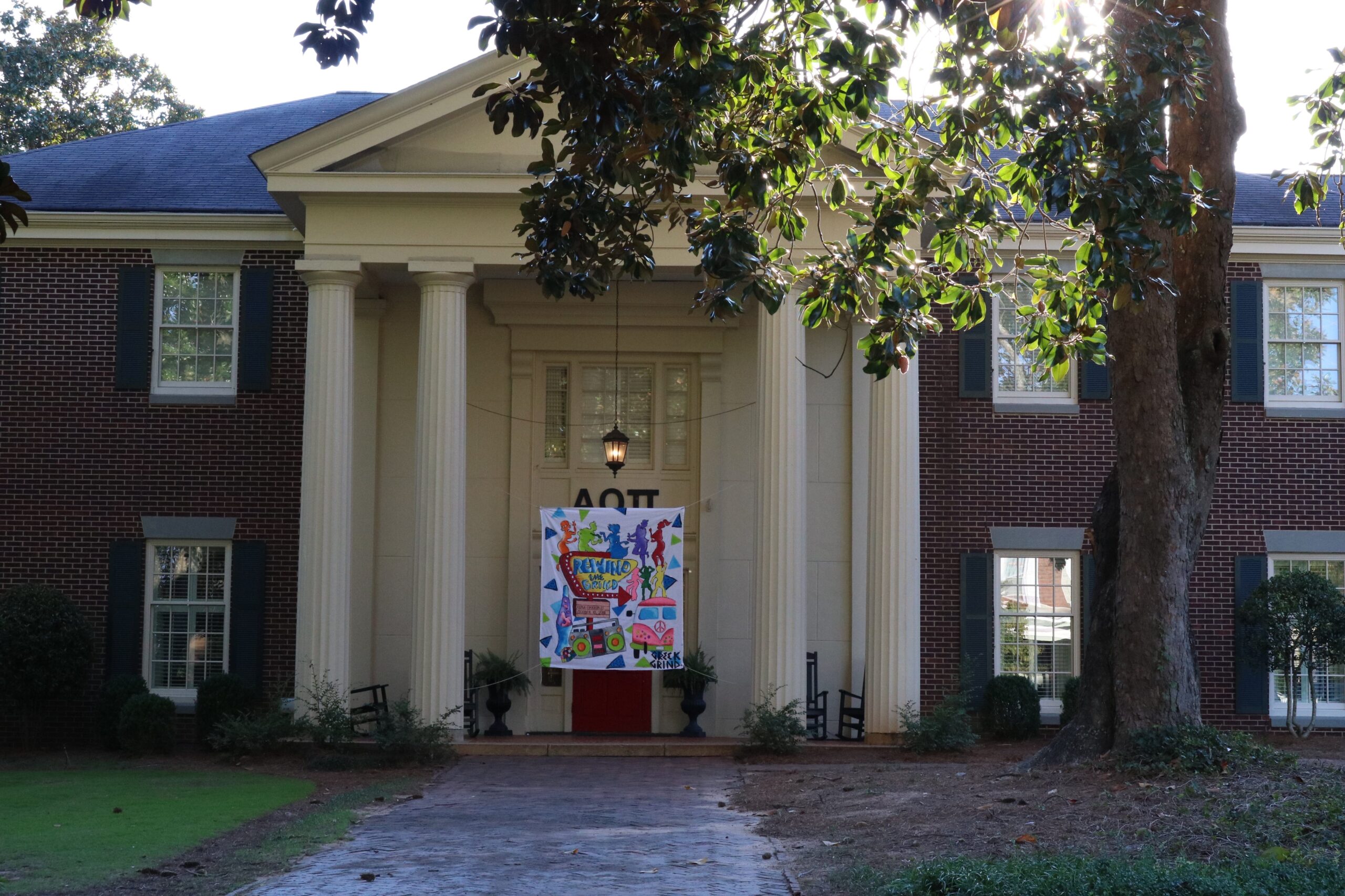 The Alpha Omicron Pi house is located at 1190 S. Milledge Ave. in Athens, Georgia, and is owned by Alpha Omicron Pi. The sorority has received multiple permits to renovate the property from the Athens Clarke County Government; the house is valued at $2.3 million. (Photo by Emma Fordham)