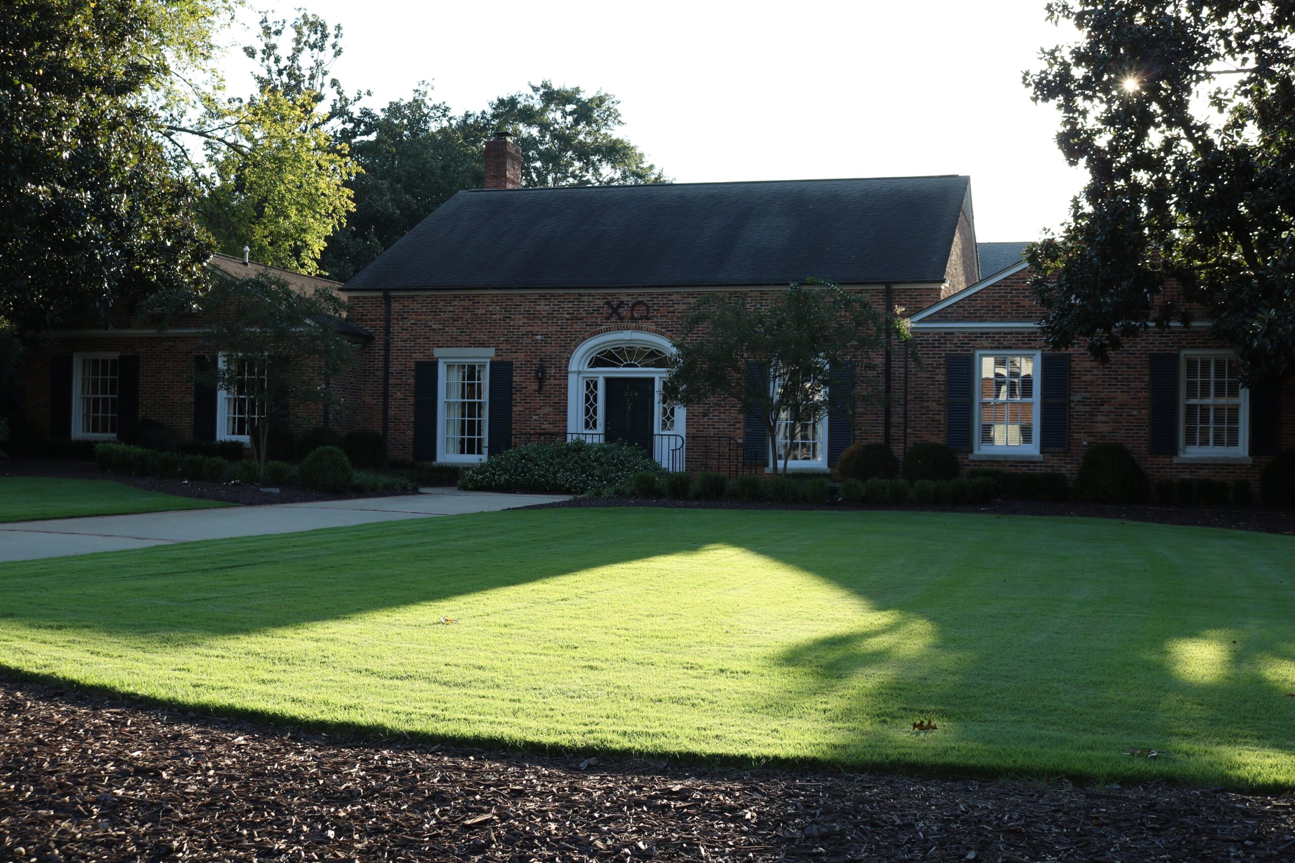 The Chi Omega house, located at 324 S. Milledge Ave. in Athens, Georgia, is owned by Mu Beta of Chi Omega. The house is valued at $2.2 million. (Photo by Emma Fordham)