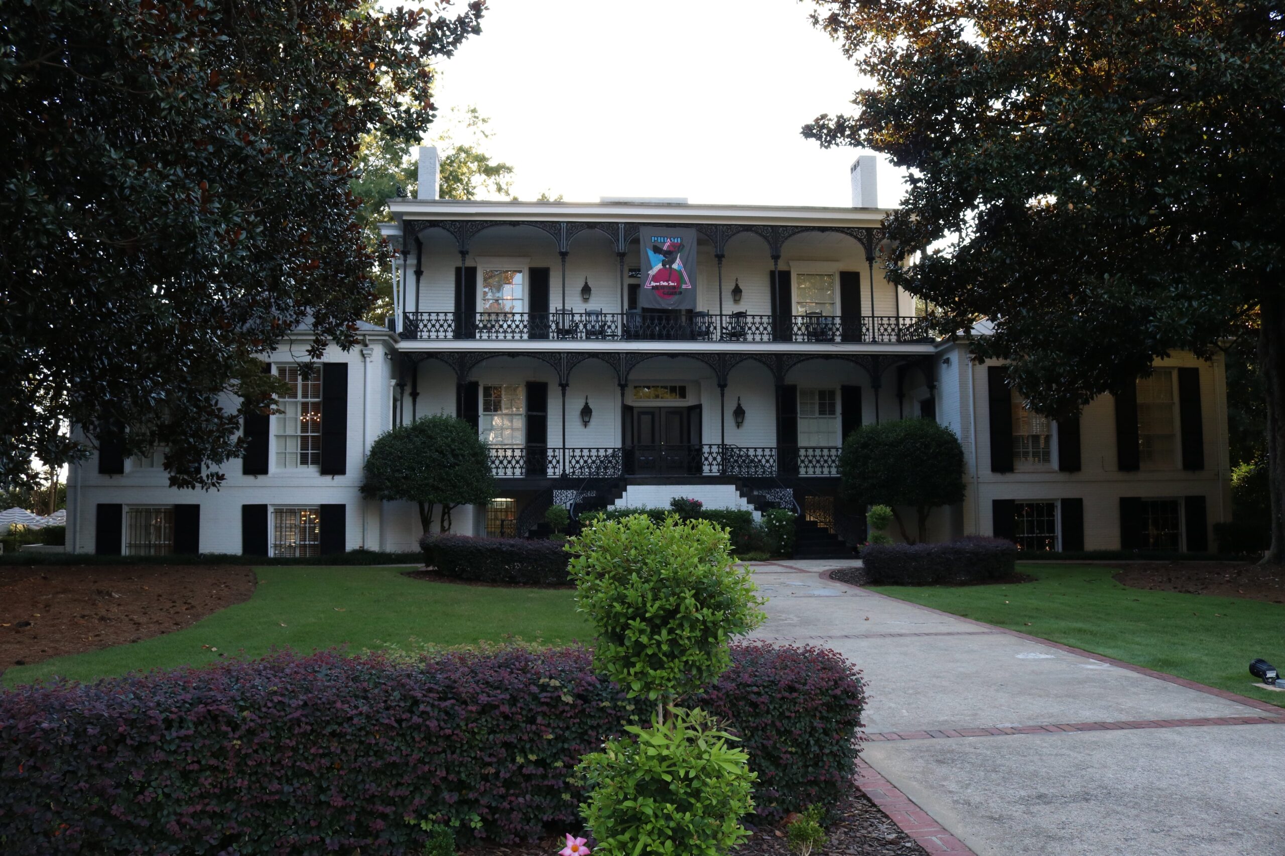The Phi Mu house, located at 250 S. Milledge Ave. in Athens, Georgia, is owned by the Alpha Alpha Chapter House Corporation. The house received a local historic designation from the Athens-Clarke County Government in 1991 and is valued at $2.2 million. (Photo by Emma Fordham)