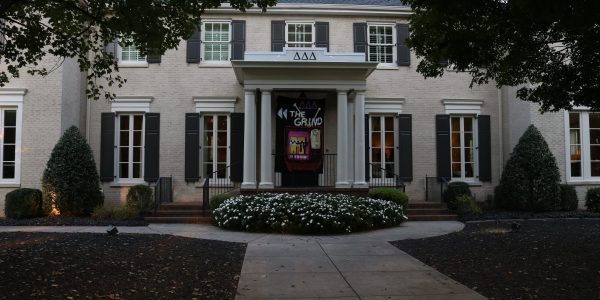 The Tri Delta house, located at 1111 S. Milledge Ave. in Athens, Georgia, is owned by the Alpha Rho Housing Corporation of Tri Delta Sorority. It is currently valued at $2.4 million. (Photo by Emma Fordham)
