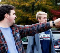 Justin Strength gives directions to team members as they get ready to canvas another street on Friday, November 2, 2018. Strength is looking forward to election night and firmly believes that Wiedower will beat opponent Wallace on election night. (Emily Graven, emilyrgraven@gmail.com)