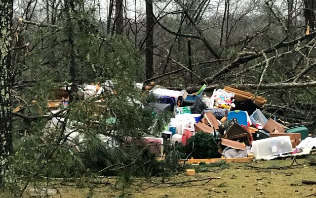 Tornado damage in the Beauregard, Alabama area. (Photo Courtesy/Chere Smith)