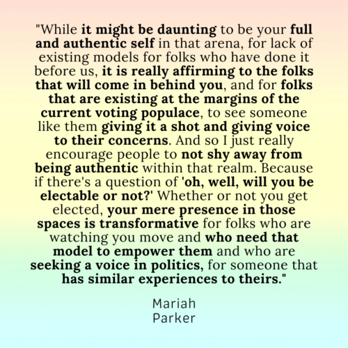 Mariah Parker Quote