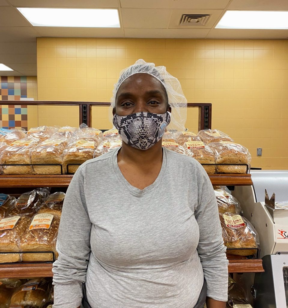 Patricia Hall stands in front of her workplace, the Kroger deli on February 13, 2022 in Athens, GA. (Photo/Eloise Cappelletti)