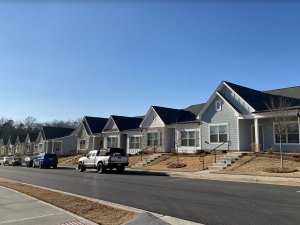 Row of build-to-rent homes