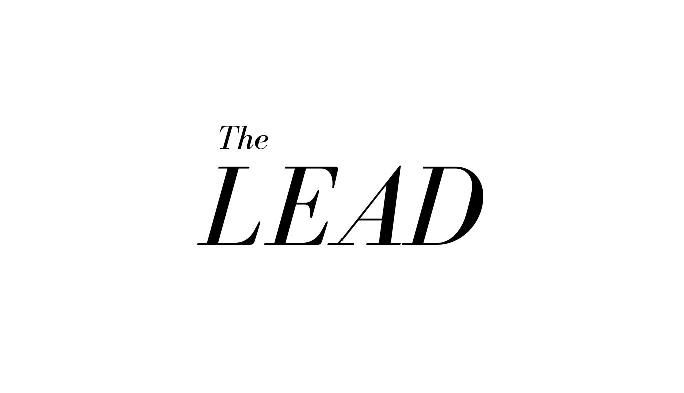 Black text on a white background that reads "The Lead."