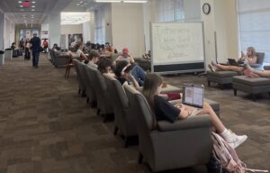 Student studying at UGA