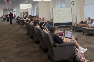 Student studying at UGA