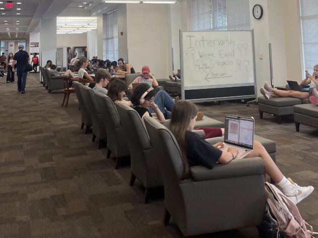 Student studying at UGA