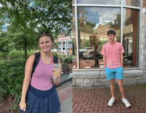 UGA students standing on campus