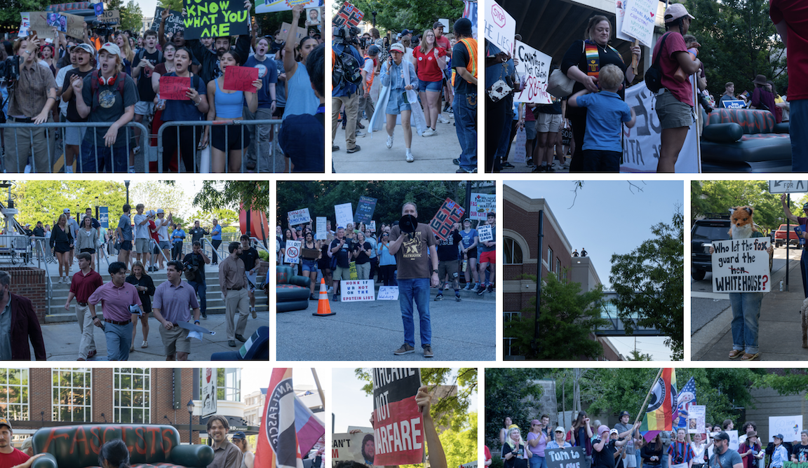 Gallery of photos from a protest event
