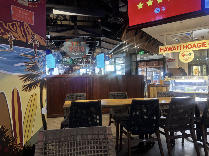 Empty food hall